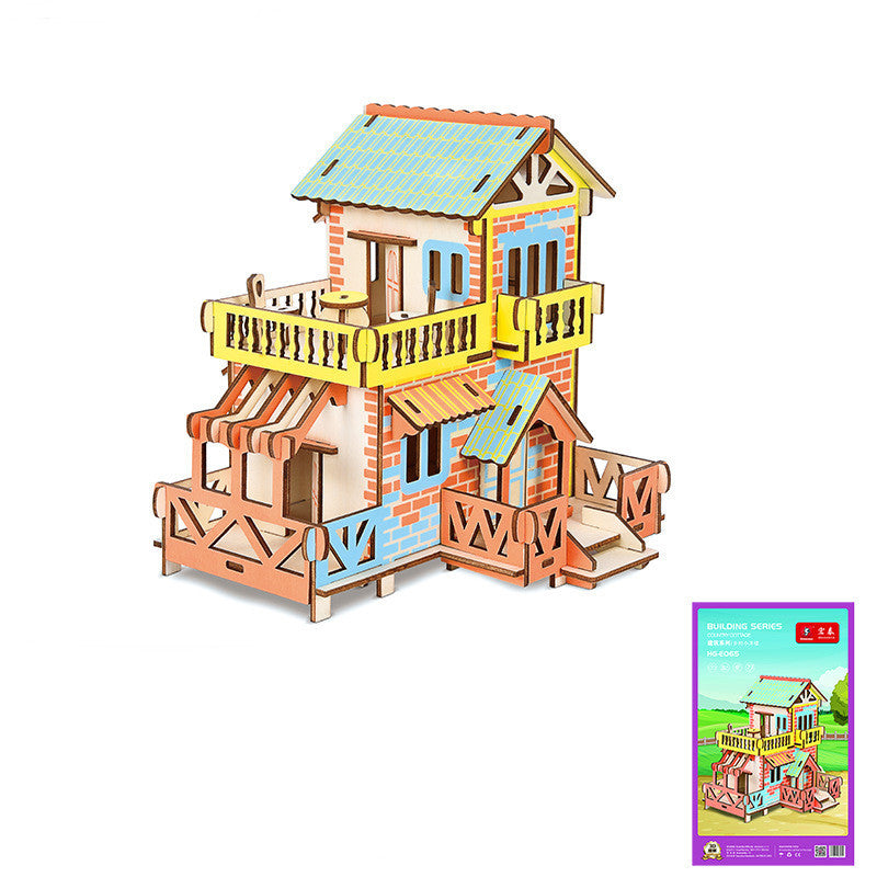 Holz Puzzle Modell 3D Drei-dimensional kinder Pädagogisches Spielzeug