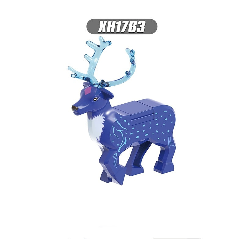 "Tierisches Rehkitz Weihnachtsmann-Szenen-Zubehör Kleine Bausteinspielzeuge"