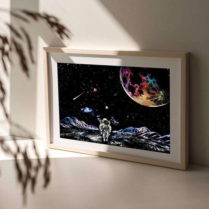 Raum Planeten Astronaut Kratz Malerei Spielzeug