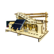 Hölzernes solar betriebenes mechanisches Schienen spielzeug