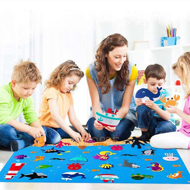 Felt Busy Board Kinder Bildungswissenschaftliche Spielzeuge