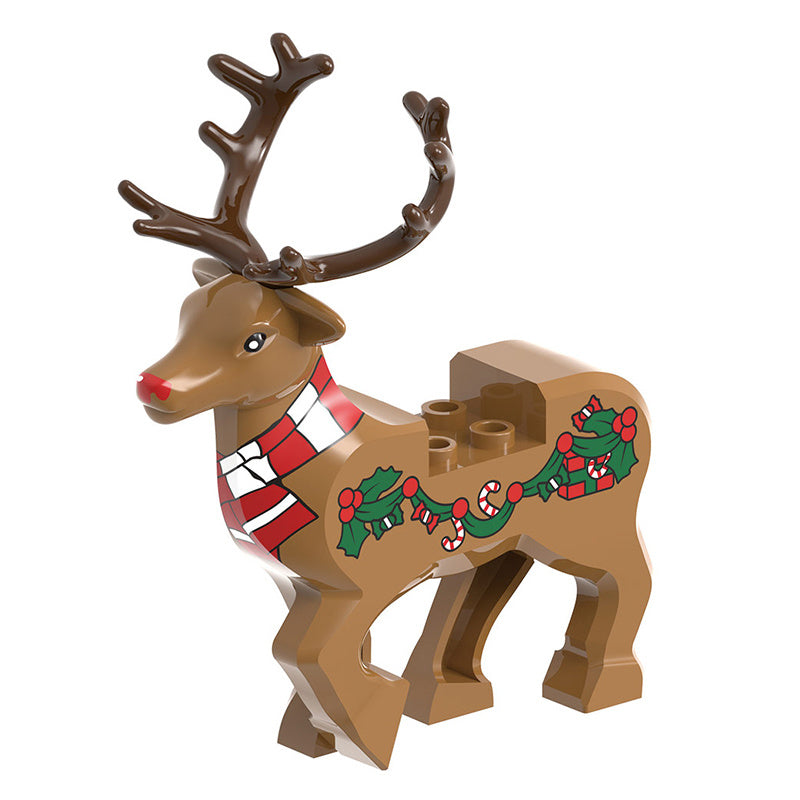 "Tierisches Rehkitz Weihnachtsmann-Szenen-Zubehör Kleine Bausteinspielzeuge"