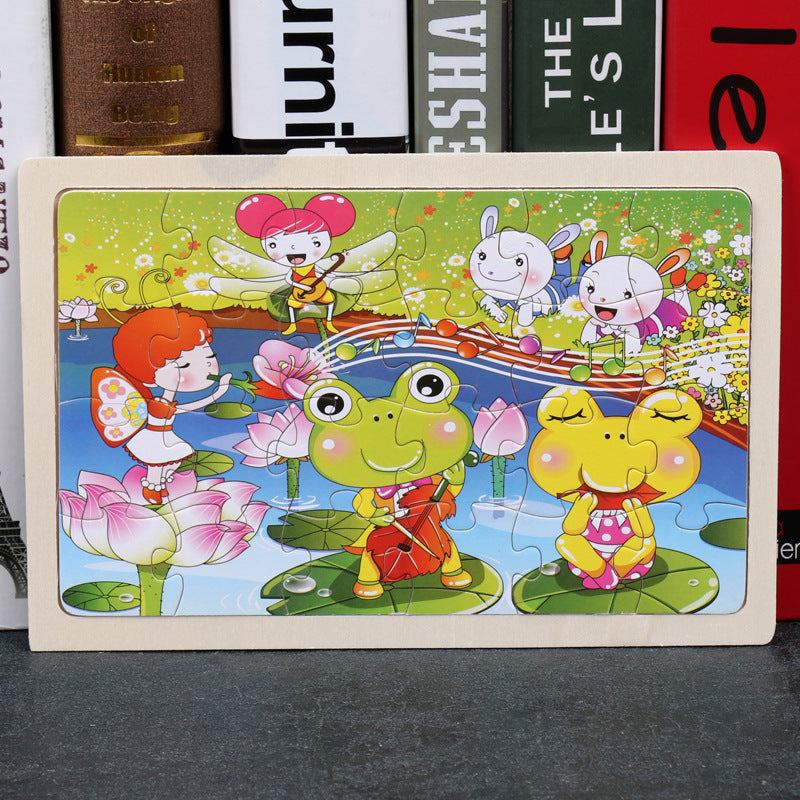 80PCS holz pädagogisches spielzeug bildungs entwicklung baby kinder ausbildung spielzeug kinder tier puzzle