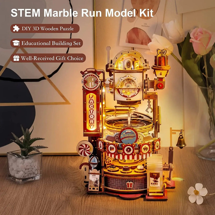 Robotime ROKR Marmorschokoladen-Fabrik 3D Holz Puzzlespiele Montage-Modellbau spielzeug für Kinder Kinder Erwachsene Geburtstags geschenk Mein Shop