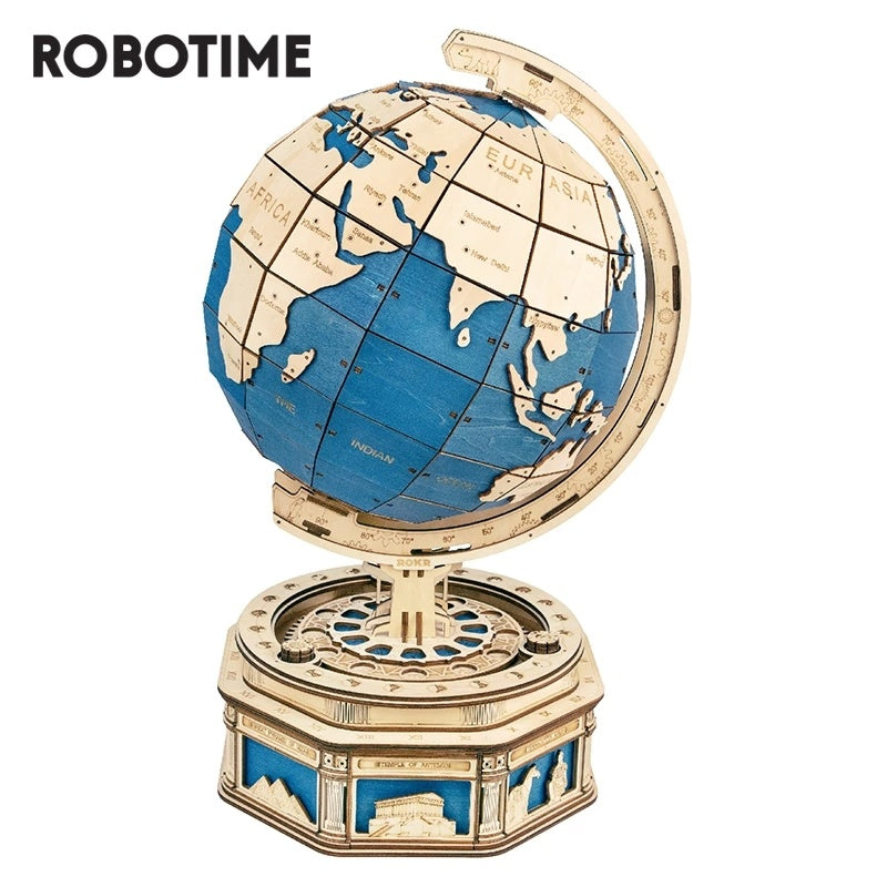 Robotime Globus Erde 567pcs 3D Holz Puzzle Spiele Ozean Karte Ball Montieren Modell Spielzeug Xms Geschenk für Kinder Jungen dropshipping