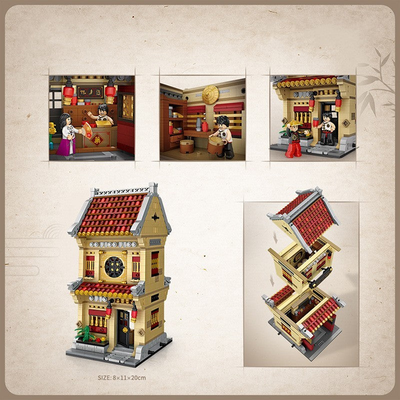 Chinesische Straßenansicht Teehäuser Gasthof Bao Zhilin Mini-Kugelform-Spielzeuge