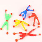 Kleine Klebrige Mann Klettern Auf Die Wand Kinder Spielzeug Stick Mann Bendy Spielzeug Wand Klettern Mann