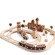 Holz Kreative Wald Track Kinder Puzzle Zu Bauen Urban Rail Transit Holz Spielzeug