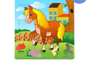 Holzpuzzle Tiere Puzzlespielzeug Frühkindliche Eltern-Kind-Spiele