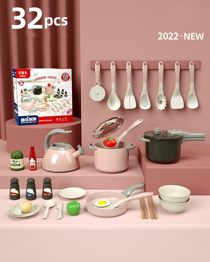 Simulation Küche Baby Kochen Sound Licht Große Größe Reiskocher Kinder Spielen Heim Spielzeug Set