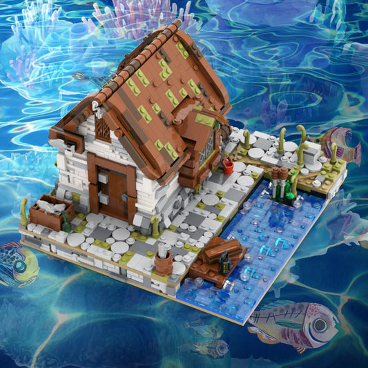 Seaside Fishing House Bausteine Modell Montage Spielzeug