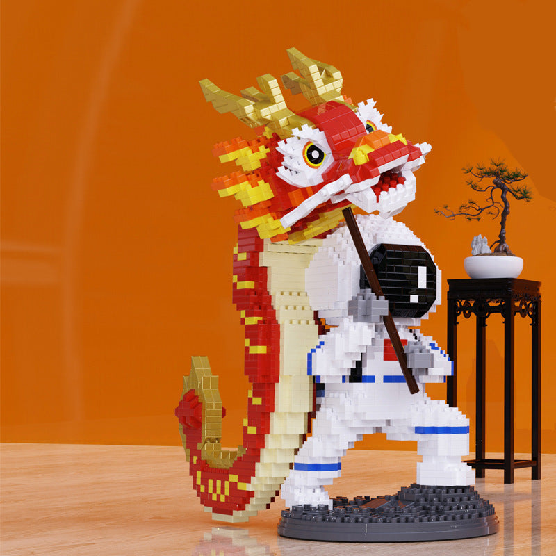 Aufwachen Lion Meer Drachen Modell Montiert Gebäude Block Spielzeug