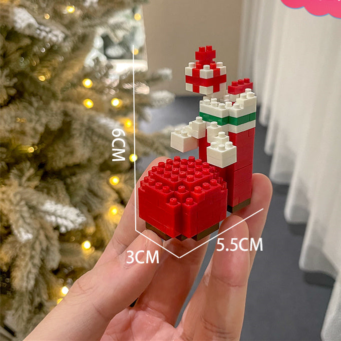 Weihnachts serie kleine Partikel montage Bausteine Spielzeug Puzzle Ornamente