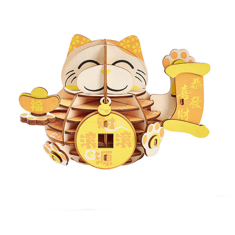 Holz Handgemachte Drei-dimensional Montiert Große Puzzle Spielzeug