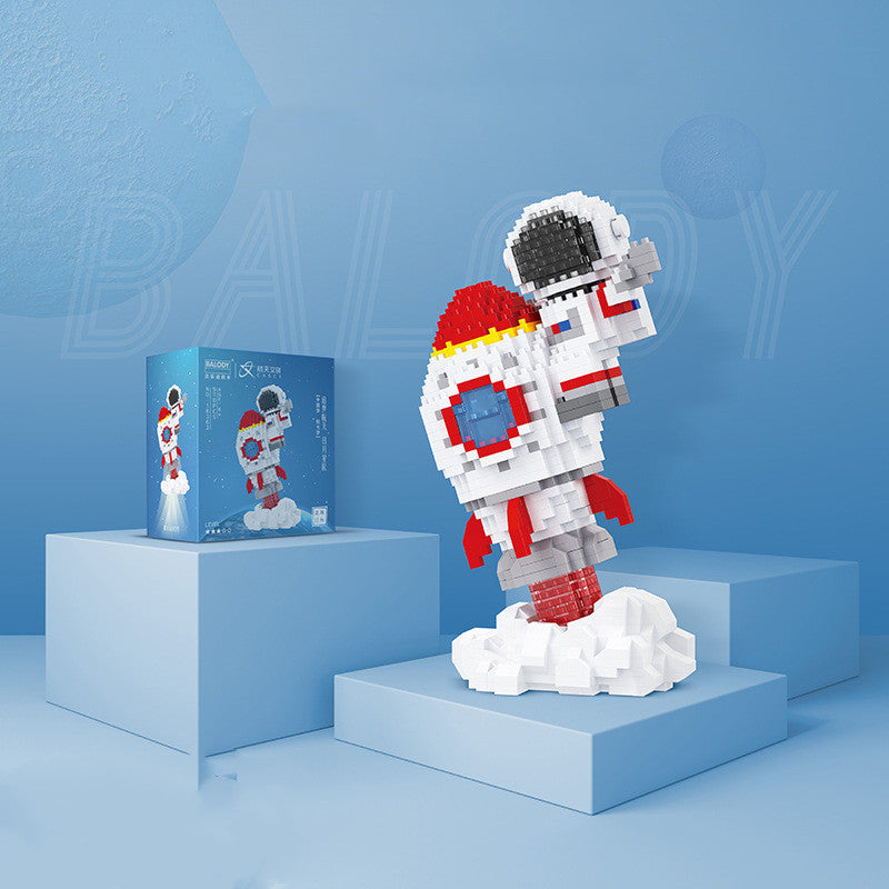 Astronaut Modellierung Tiny Bausteine Partikel Montiert Spielzeug