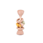 1PC Baby Beißring Spielzeug Buche Holz Rassel Holz Zahnen Ritt