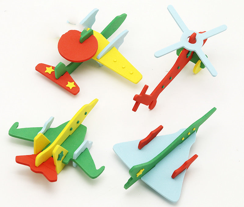 Kinder DIY-Bastelset zum Zusammenbauen von Autos und Flugzeugen – Materialpaket – Lernspielzeug