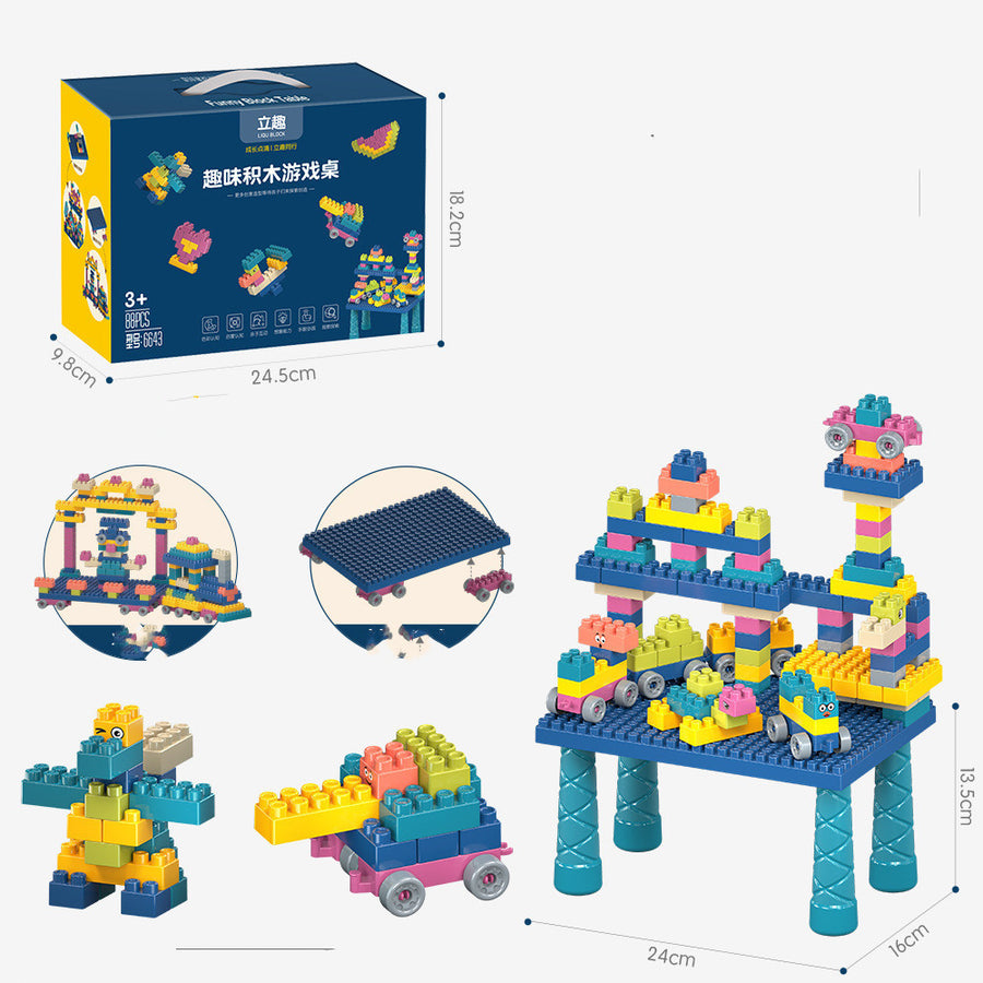 "Kindergarten-Bauklötze aus Kunststoff, zusammengebautes Lernspielzeug, tragbares Geschenkset in einer Box"