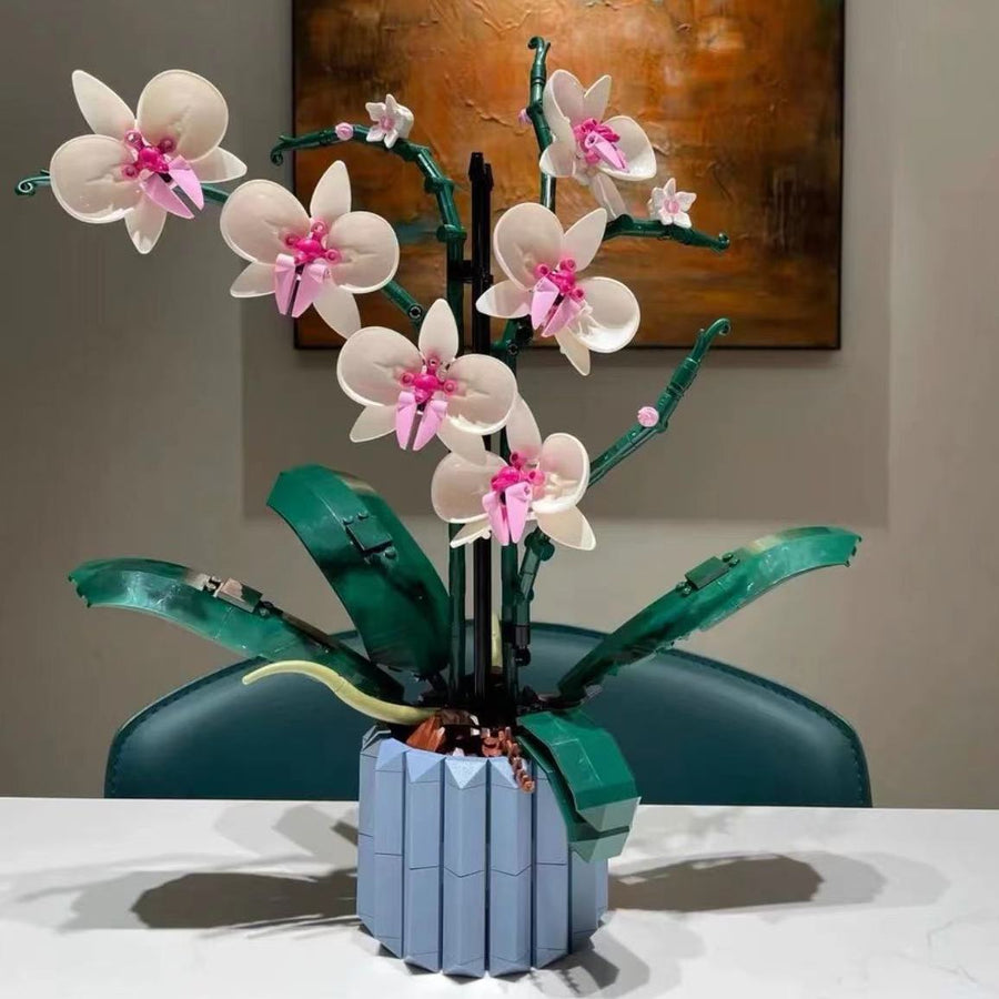 Hause Vielzahl Orchidee Bouquet Sukkulenten Ornamente Blöcke Vorteilhaft Intelligente Spielzeug