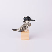 Holz schmuck aus Holz für Kinder, kleiner fetter Vogel