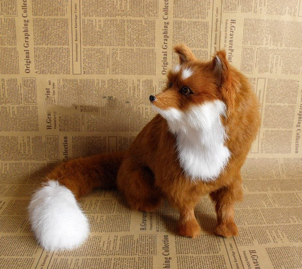 Tiere Simulation Ornament Gelb Fuchs Plüsch Spielzeug
