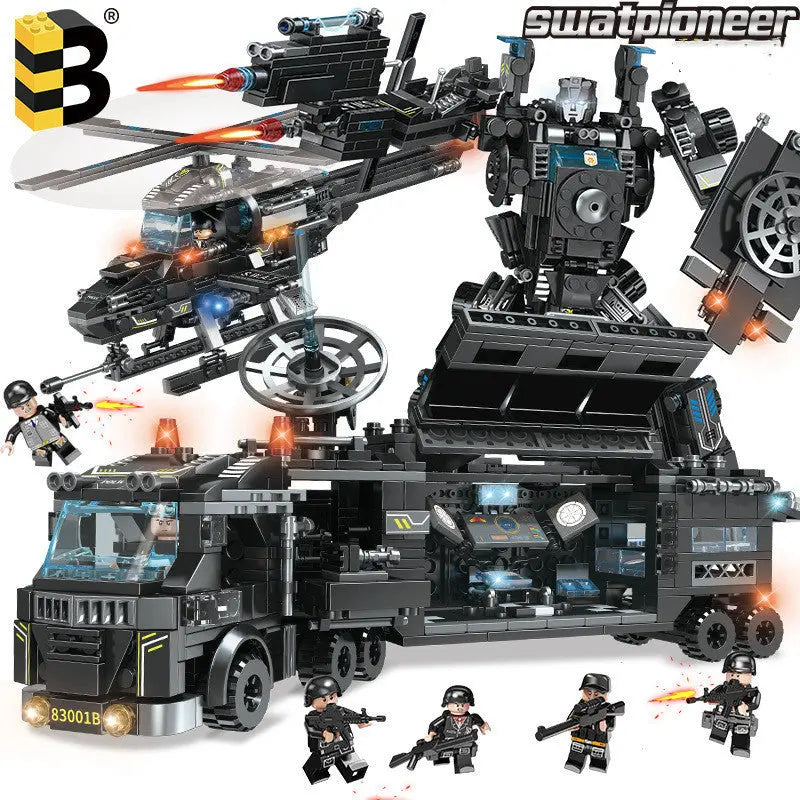 SWAT Pionier Einsatzfahrzeug aus Klemmbausteinen für taktische Einsätze