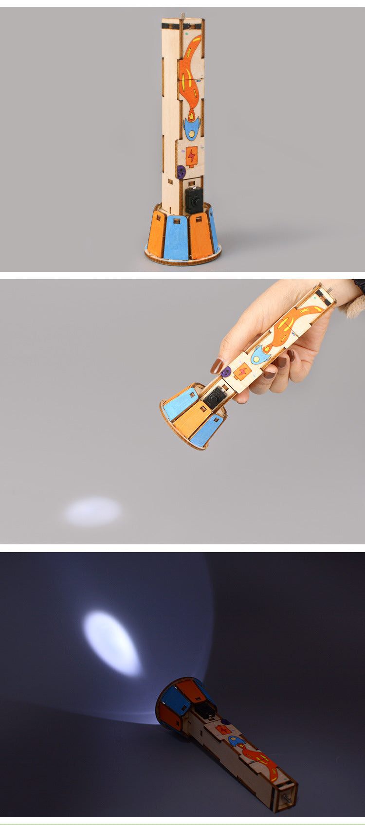 Kinder-Handgefertigte DIY-Taschenlampen-Spielzeuge
