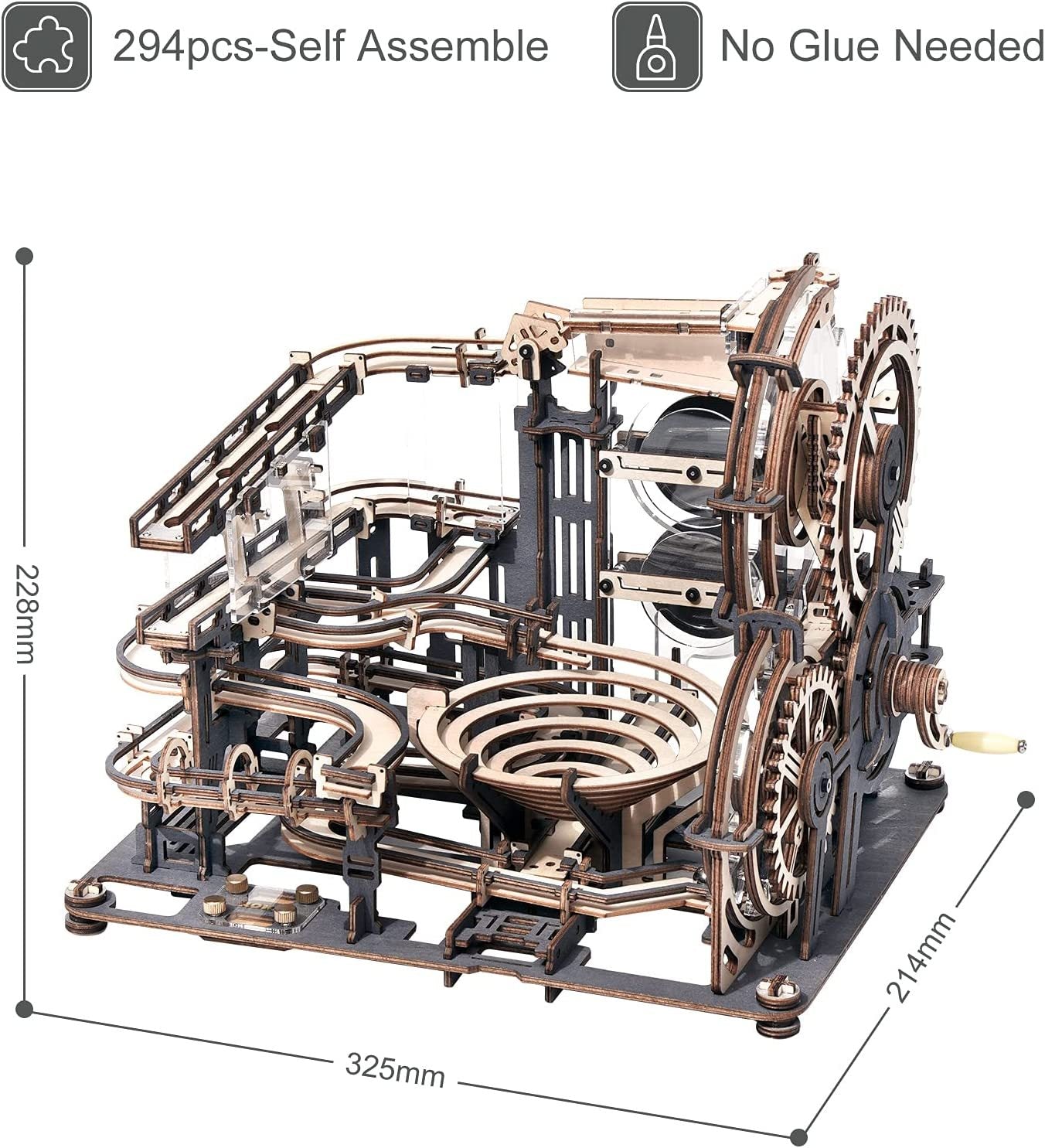 Robotime ROKR Marmor Nacht Stadt 3D Holz Puzzle Spiele Montage Wasserrad Modell Spielzeug für Kinder Kinder Geburtstags geschenk