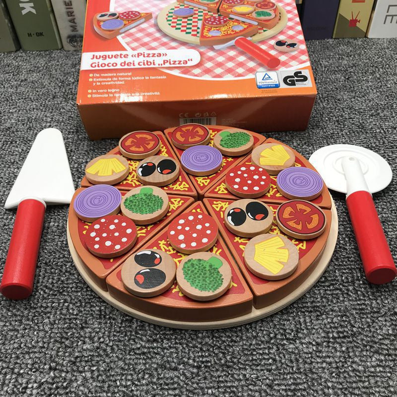 Holz kinder Pädagogisches Pizza Schneiden Spielzeug