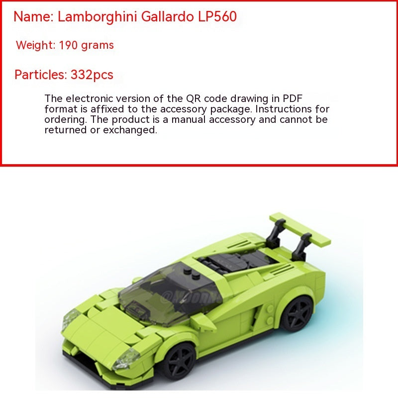 Bausteine MOC-71778 Gallardo LP560 Sportwagen zusammen gebaut Spielzeug