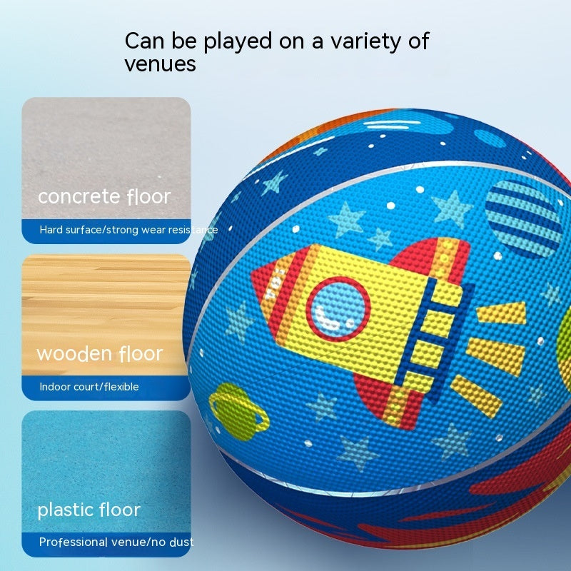 Kinder Basketball Pat Ball Gummiball Indoor-Stumm spielzeug
