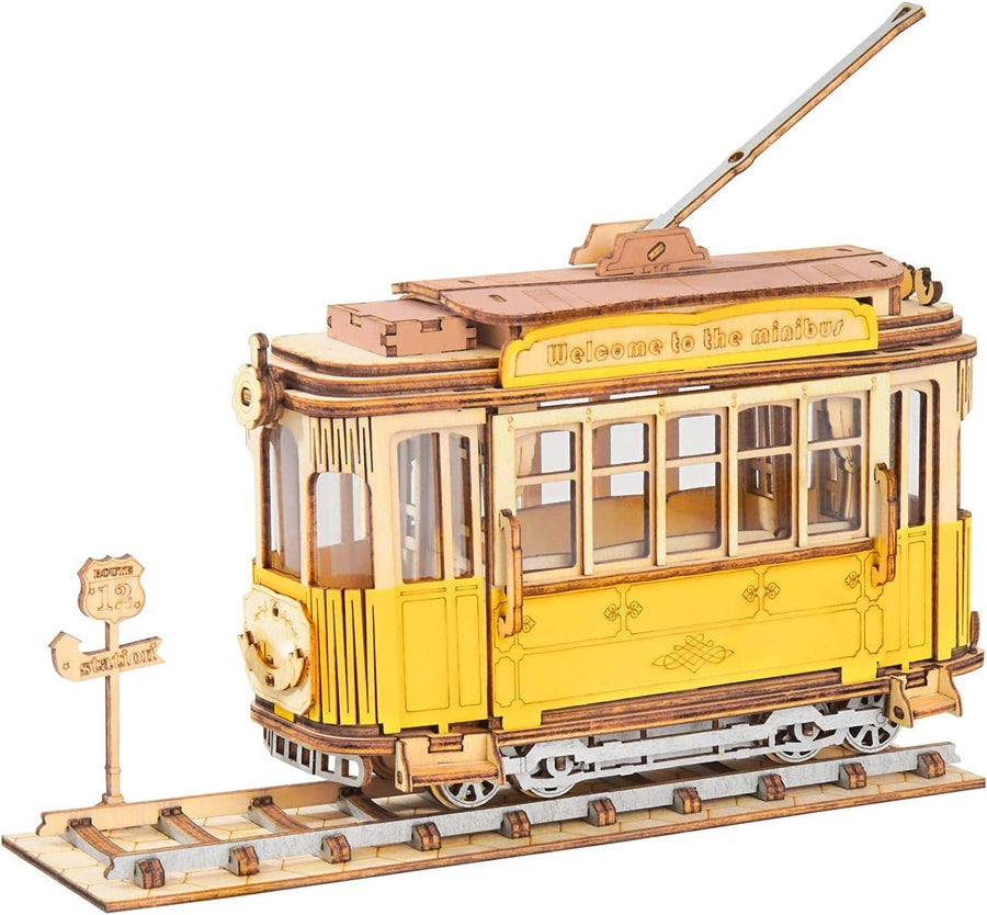 Robotime Rolife Vintage Auto Modell 3D Holz Puzzle Spielzeug für Kinder Erwachsene