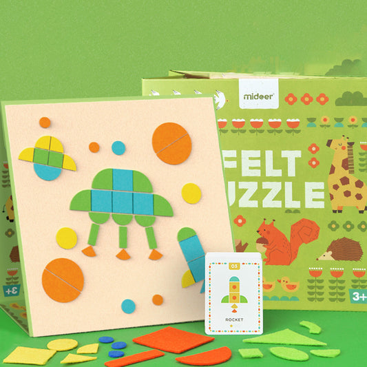 Frühe Bildung Erleuchtung Bildungs-Spielzeug Geometrisches Filz-Mal- und Collage-Kit für Kinder Selbstgemacht