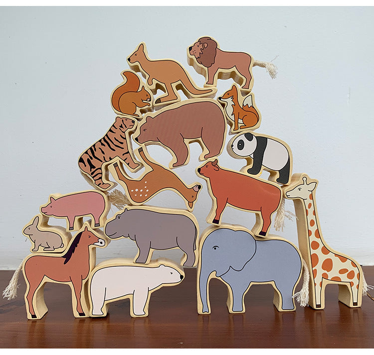 Tierische Jenga-Balance-Bausteine Hand-Auge-Koordination spielzeug