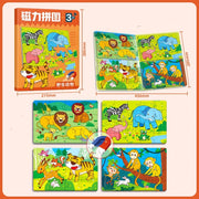 Kinder Auto Transport Magnetisches Puzzle Spielzeug