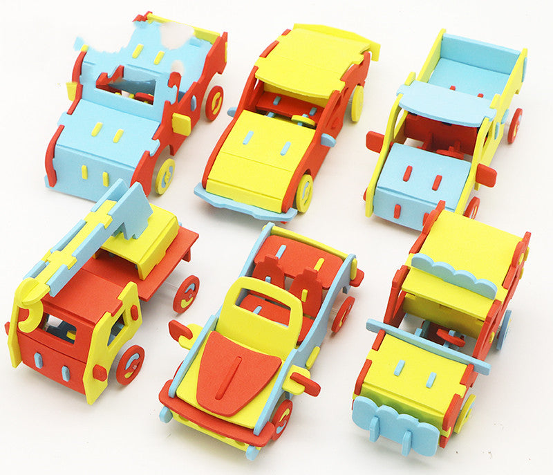 Kinder DIY-Bastelset zum Zusammenbauen von Autos und Flugzeugen – Materialpaket – Lernspielzeug