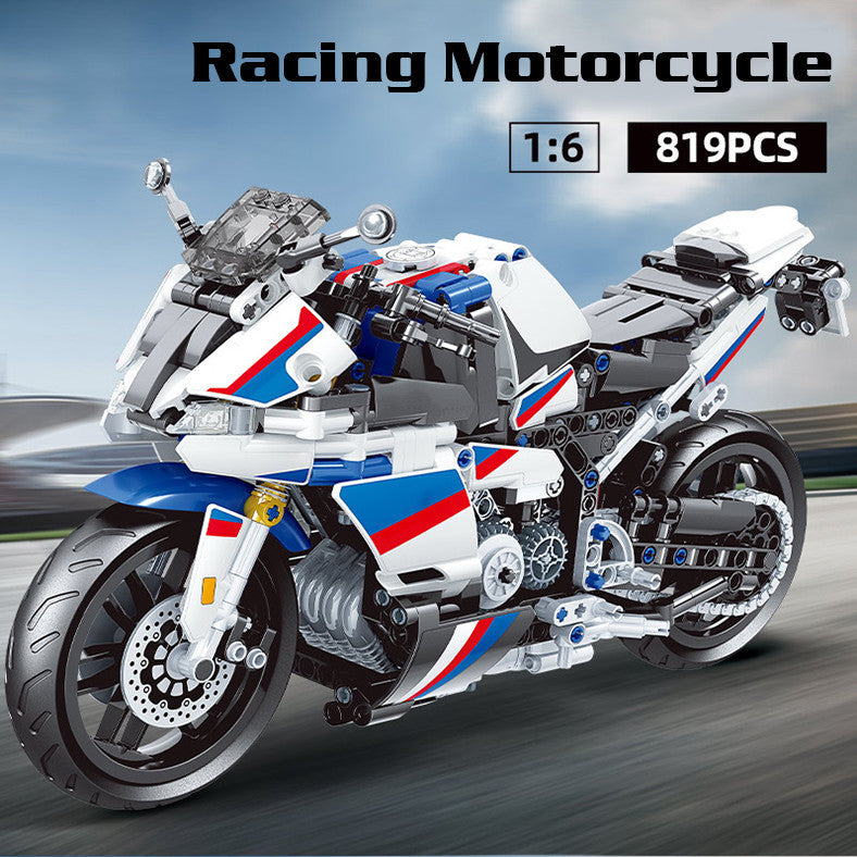 mytooy Retro Motorrad Klemmbausteine