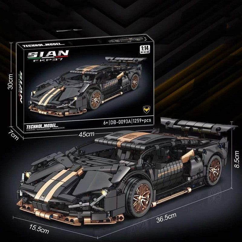 mytooy Modellauto Sportwagen Schwarz-Gold mit Fernbedienung