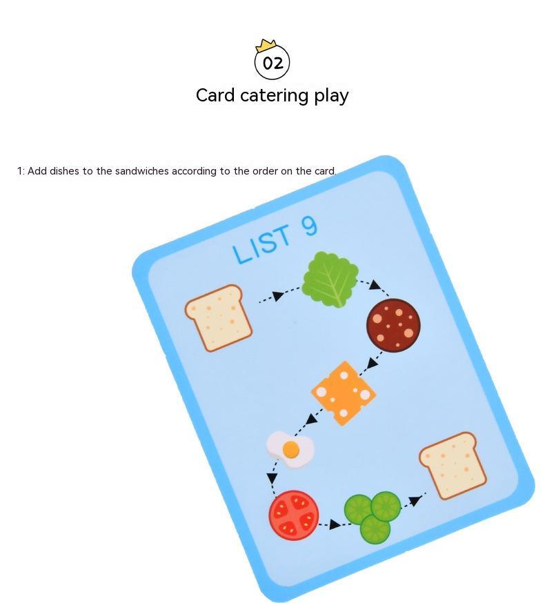 Holz simuliertes Burger Sandwich Kinder pädagogisches Spielzeug