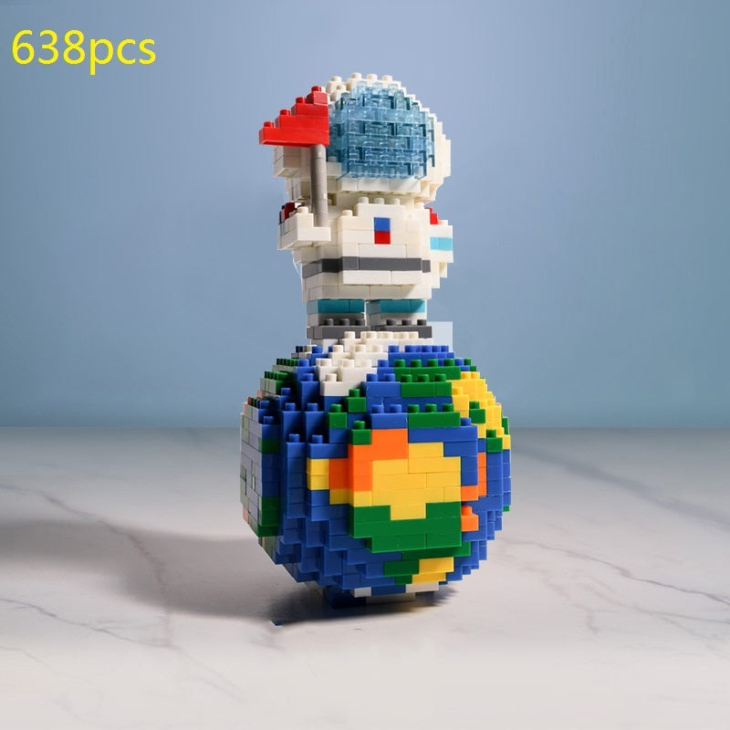 Mini Micro Rakete Bausteine Raum Mond Satellite Astronaut Diamant Ziegel Konstruktor Spielzeug Für Kinder Geschenke