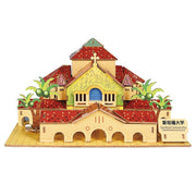 Holz 3D Jigsaw Puzzle Berühmte Universität Baustein Spielzeug