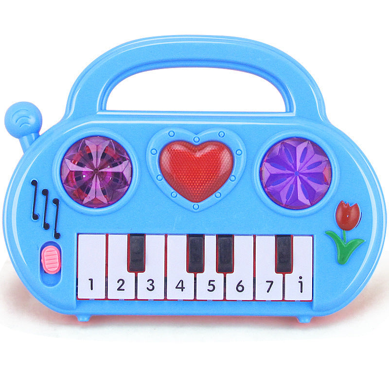 Cartoon Herzförmiges Elektronisches Keyboard Frühförderungs Lernspielzeug