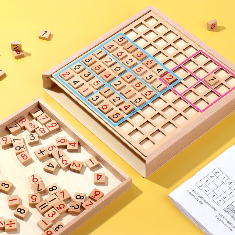Holz Sudoku Jiugongge Spiel Schach Frühe Bildung Spielzeug
