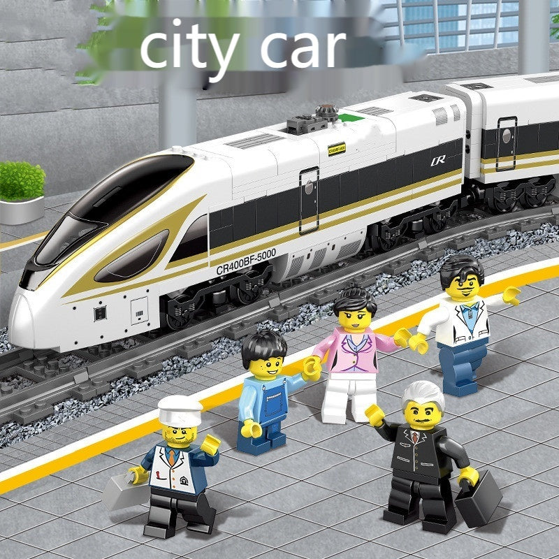 mytooy Modellzug mit Schienen Klemmbausteine