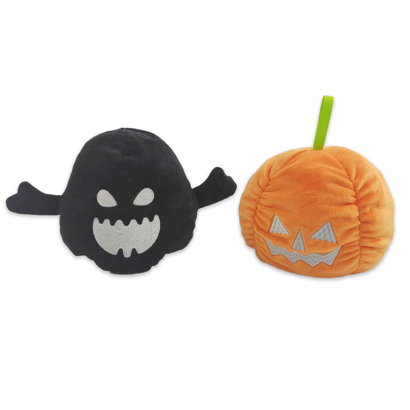 Halloween Leucht Plüsch Spielzeug Kreative Nette Reversible Geist Kürbis Plüsch Spielzeug Kinder Kinder Geschenk Zwei-seitig Flip kinder spielzeug