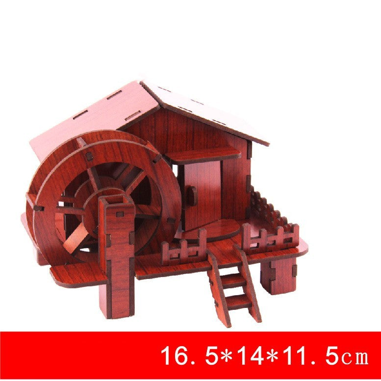 3D Drei dimensionale Holz puzzle Modelle Kinder-DIY-Spielzeug