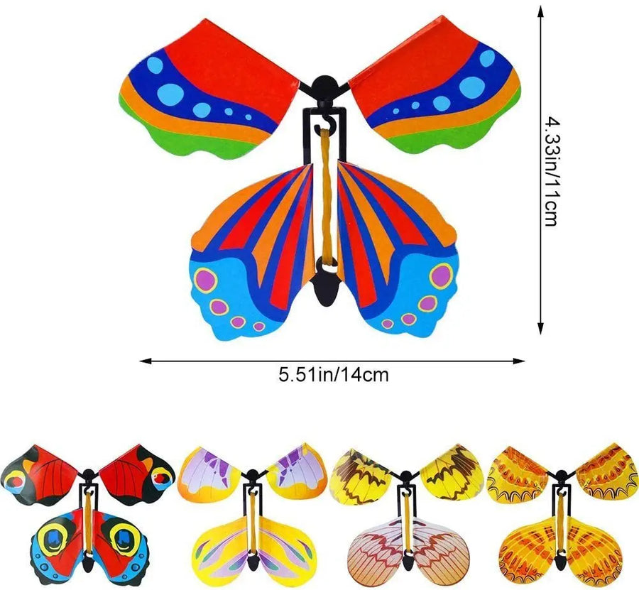 Schmetterling spielzeug mit Abmessungen und verschiedenen Designs, Produktuebersicht der Schmetterlinge