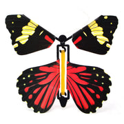 Schmetterling spielzeug in Rot und Schwarz, fliegender Schmetterling mit beweglichen Fluegeln