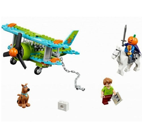 Komplettes Scooby-Doo Klemmbaustein-Set mit Flugzeug, Scooby, Shaggy und weiterem Zubehör